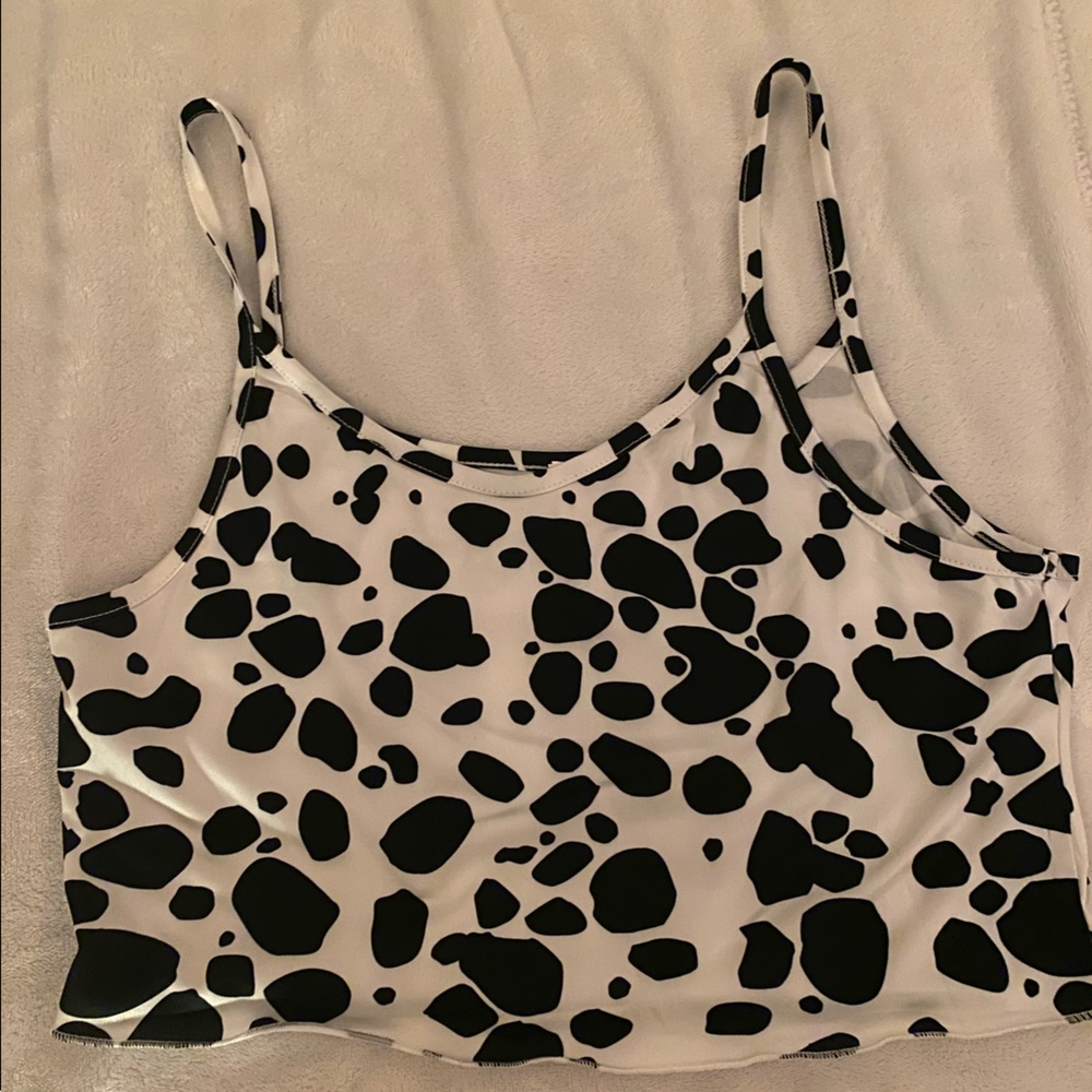 Cow print tank